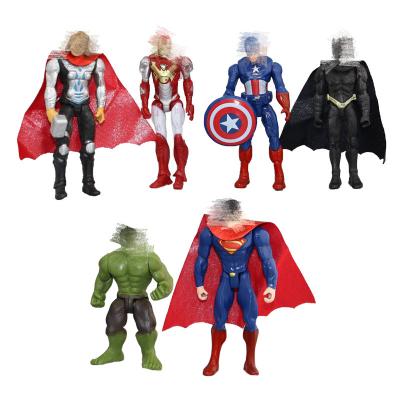 China Hot sale 6pcs fast delivery marve1 avenge 10cm mini super hero action numbers set kid's toys promotional model toys for sale