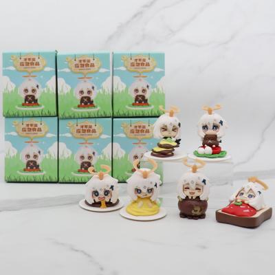 China Fast delivery wholesale eat food game character anime girl figures Toy Blind box genshin impact paimon Japanese figure for sale