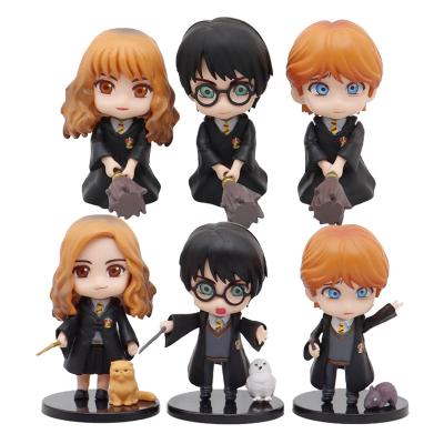 China Hot Selling Magical Academy Action Figure Fast Delivery Style New 6 Pieces Stock Set Child Gift Desk Ornament Anime for sale