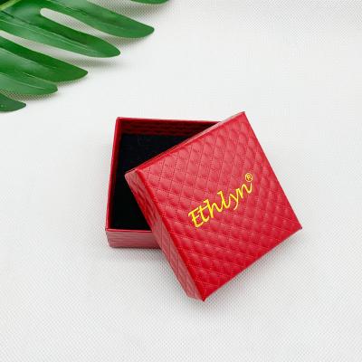 China Handmade Customize Box with Ethlyn Logo Printed for Earrings Rings Necklaces Bracelets Jewelry Package Box P01 for sale