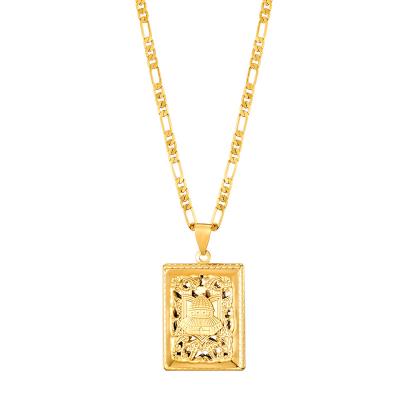 China Ethlyn Hip Hop Necklace Fashion Square Ethnic Geometric Pendant Women Men's Punk Jewelry MY369 for sale