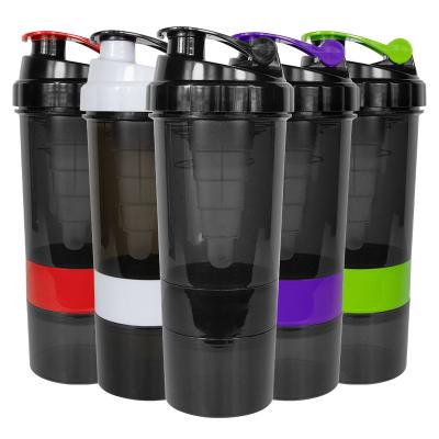 China Custom Sports Plastic Protein Shaker Cup Bottle Viable Wholesale Logo Gym BPA Free for sale