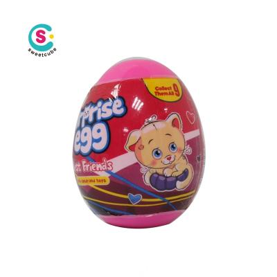 China Plastic Printed Capsule Shaped Container Eggs Toy Animal Eggs Chocolate Chocolate Surprise Eggs Inside Stickers and Toys for sale