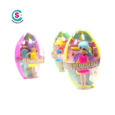 China Capsule Toys Cute Girl Change Eggs Clothes Candy Toys Medium Size Surprise Egg for sale