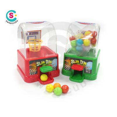 China Cartoon Toys Slam Dunk Basketball Gumball Dispenser Candy Vending Machine for sale