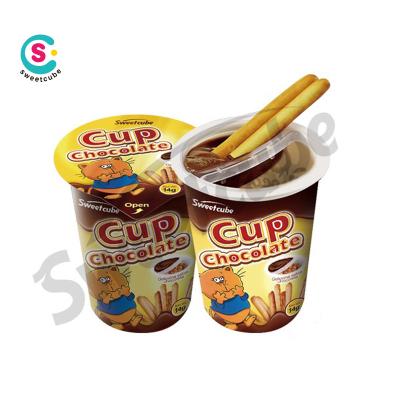 China 6g Natural Chocolate Cookies Chocolate Cup Cookies Sweet In Tray for sale