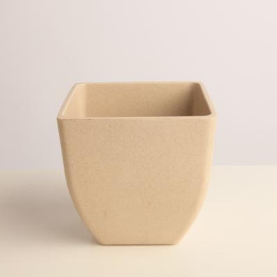 China New Style Durable Biodegradable Green Material Bamboo Fiber Garden Plant Pots for sale