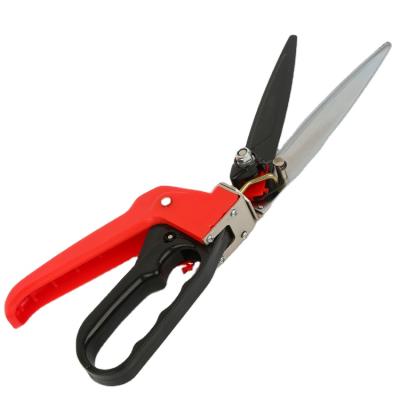 China Anti-Slip Handle 360 ​​Degree Swivel Stainless Steel Grass Shear Shears Outdoor Garden Scissors for sale