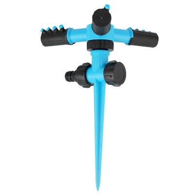 China Durable 360 ​​Rotating Garden Water Irrigation Lawn Plastic Rotating Sprinkler with Spike Garden Hose Sprinkler for sale