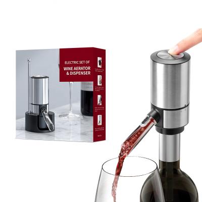 China Sustainable Electric Smart Wine Pourer Stainless Steel Red Wine Aerator For Bartender Kit Bottle for sale