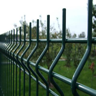 China Easily Assembled Design Metal Fence 3d Curved Prism V Bend 3d Panel Curved Wire Mesh Garden Fence for sale