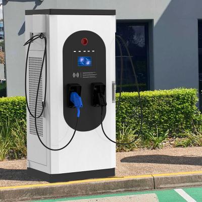 China Screen Display OEM 60kW 80kW 100kW CCS1 CCS2 Tier 3 EV Charging Station Commercial DC Fast Charger for sale