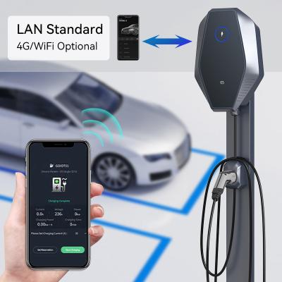 China Home Commercial AC EV Charging 2023 App Control Smart Car Charger Station 22kw 32a ev Charger Type - 2 Electric Vehicle Charging Station for sale