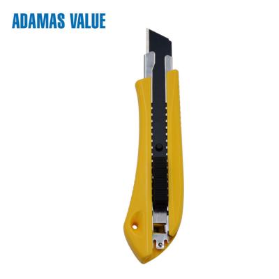 China Plastic cutter knife,cutter knife 18mm,auto knife of 18mm ABS+TPR auto-lock utility knife for sale