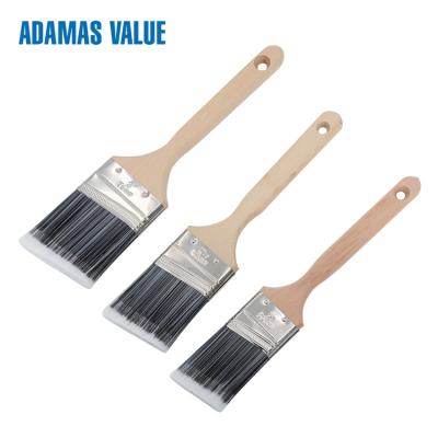 China Paint brush long handles,angled paint brush,paint brush filament with long wooden handle for sale