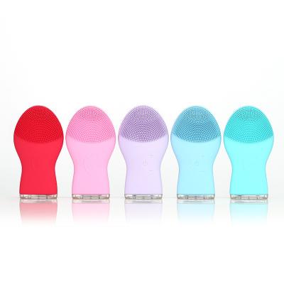 China Rechargeable Electric Sonic Facial Cleansing Brush Exfoliating Face Massager Beauty Brush Moisturizer Silicone Cleansing Brush Device Rechargeable Electric for sale