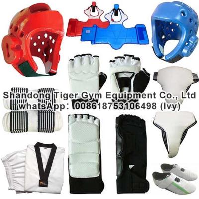 China Taekwondo Protection Set / Head Guard / Chest Protector / Groin Guard / Gloves / Foot Cover / Elbow Guard / Leg Guard for sale