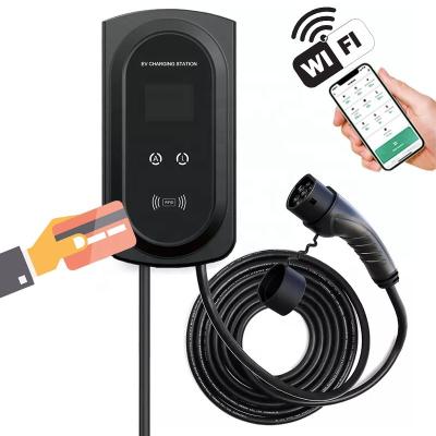 China 11KW EVSE Wallbox RFID Wall Box Type 11kWh - 2 Car EV Station Charging Level 2 7kWh 7kW Car EV Charger Station Charging 22kW 22kWh F6 for sale