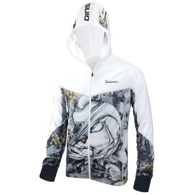 China UPF 50+ Antibacterial Quick-Drying Breathable Fishing Shirts Long Sleeve Custom Design Mask Hooded Fishing Hoodie for sale