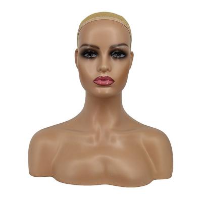 China With Wig Sale Display Clothes Plastic Wig Mannequin Female Head For Wigs for sale