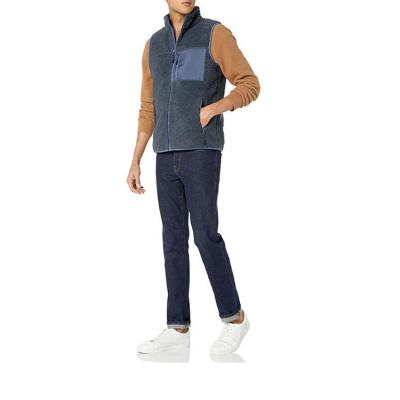 China Factory Wholesale Mens Sherpa Casual Fleece Vest Multi Pocket Vest for sale