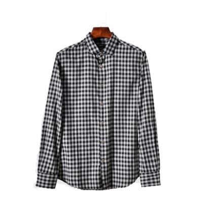 China Breathable Plaid Cotton Flannel Vintage Shirt 2020 Custom Design Long Sleeve Dress Shirt Yarn-Dyed Mens Shirt for sale