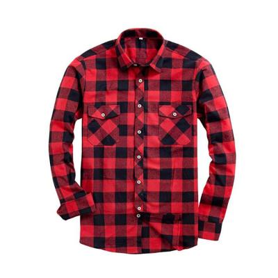 China Latest Fashionable Men's Anti-pilling Button Down Regular Fit Shirt Long Sleeve Plaid Flannel Casual Shirts for sale