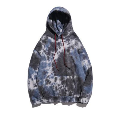 China Latest Fashionable Mens High Street Casual Pullover Tye Dye Graphic Hoodies Anti-Wrinkle for sale