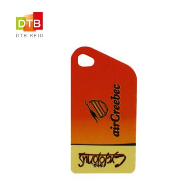 China Factory Price ISO14443a 13.56MHz Passive ISO14443a 13.56MHz RFID PVC NFC Printable Custom Irregular Key FOB Cards for sale