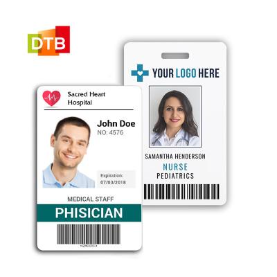 China Factory Price High Quality Waterproof/Waterproof PVC RFID ID Badges Printable Cards For Sale for sale