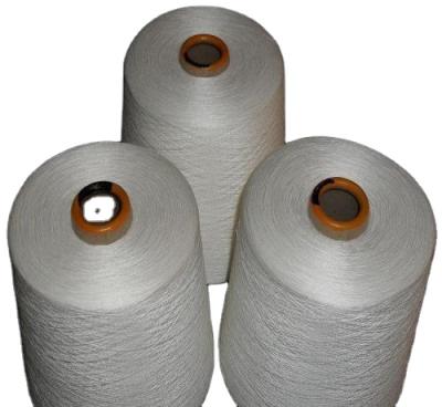 China China Factory Price Sustainable 100% Polyester Spun Yarn 30/1 Raw White A Grade For Weave Knit for sale