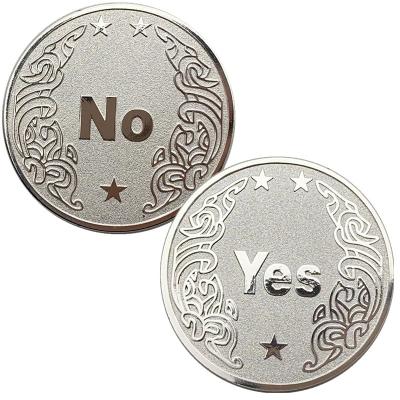 China America Decision Coins Yes Or No To Make Decisions Silver Plated Commemorative Coin for sale