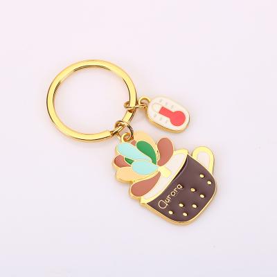 China Cheap America 2d Manufacturers Metal Custom Enamel Key Chain 3d Hard Gold Plated Key Chain / for sale