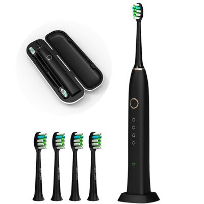 China OEM IPX7 Sonic Head Electric Toothbrush Electronic Portable Rechargeable Toothbrush Professional 2021 Wireless Soft Charging White for sale