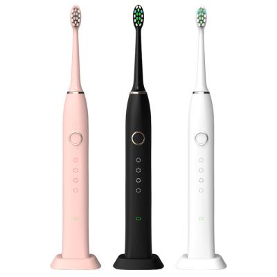 China 2022 ABS Electric Toothbrush Cartoon Model IPX7 Brush Head Oral Hygiene Smart Battery Operated White USB Charging for sale