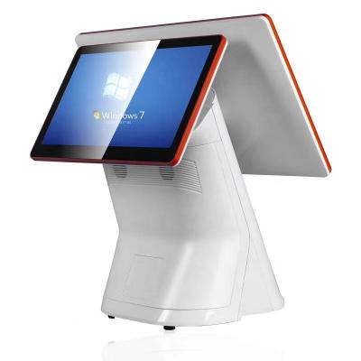 China Cafe / Stores / Bars / Library Display All Dual In One POS Terminal With 80mm Printer For Windows And Android for sale