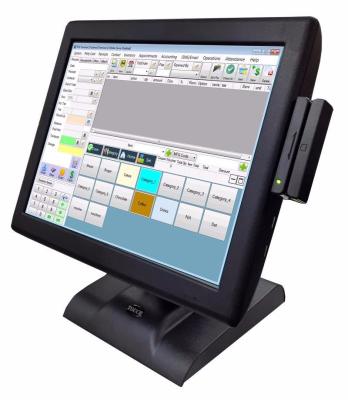 China 15 inch flat single full screen cafe all in one pos terminal SGT-664 with printer, wifi for windows, linux system for sale