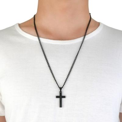 China Mens Womens Black Chain Pendant Necklace Vintage Ethnic Cross Pendant Necklace New Design for sale