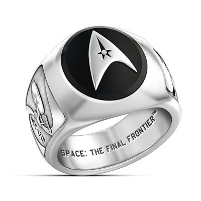 China Romantic Star Trek Ring of The Last Frontier Men's Command Ring Geek Ring Insignia for Men for sale