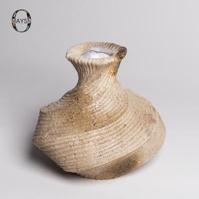 China Minimalist Pottery Vase Series Nature Pieces Small Decorative Tabletop Vases For Flowers Clay Vase for sale