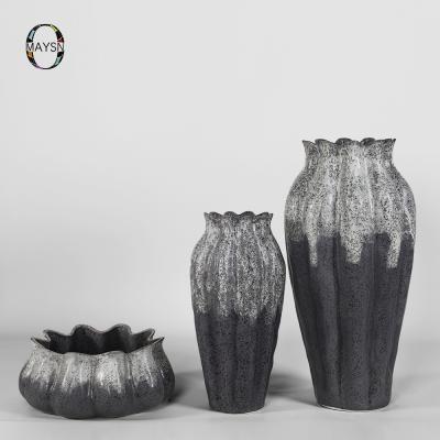 China Eclectic Nordic Style Ceramic Tall Vase Sets Porcelain Glazed Modern Flower Vases For Vases For Decor Design Hotel Home Decor for sale