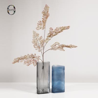 China Minimalist Home Decor Flower Vase Table Top Crystal Glass Vases For Decor Wedding Living Room Home Decoration for sale