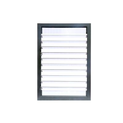 China Noise insulation Custom Aluminum Louvers Aluminium Aluminum Frame Glass Fixed Louver Louvre Windows For House for sale