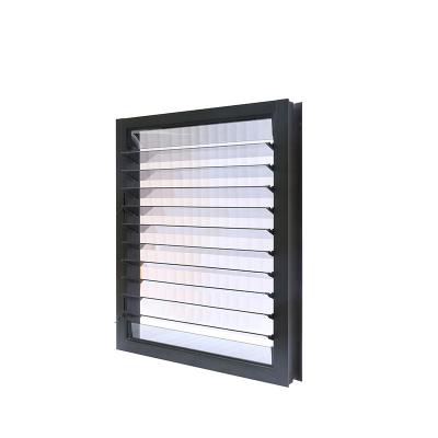 China Noise insulation Fixed Aluminium Glass Louvers Glazing Custom Outdoor Patio Louvered Roof Aluminum Windows Aluminium Glazed Window for sale