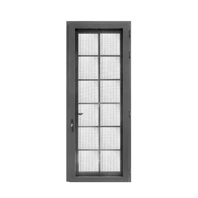 China Waterproof Buy High Quality Hinged For House Aluminum Door Double Entry Sound Proof Steel Security Casement Hinged Door for sale