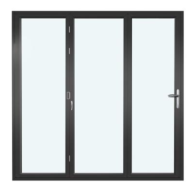 China Waterproof AS2047 Australian standard exterior doors soundproof waterproof heat insulation 3 panels folding aluminum doors for outdoors for sale