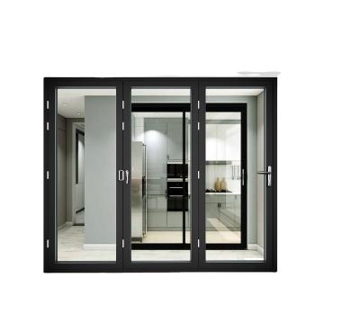 China Waterproof Hot Sell As2047 Bi Folding Patio Aluminum Folding Door With Double Tempered Glass For Outdoors for sale