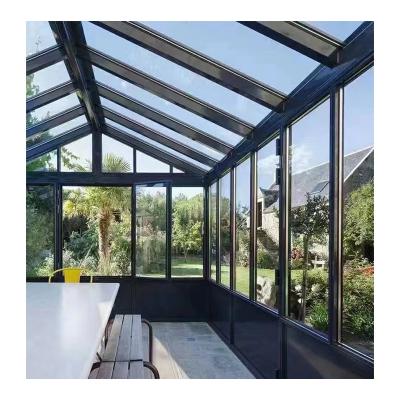 China Noise insulation Customized Outdoor Aluminum Winter Garden Room House Glass Sunrooms Sunroom Glass House Aluminium Solarium Sunroom for sale