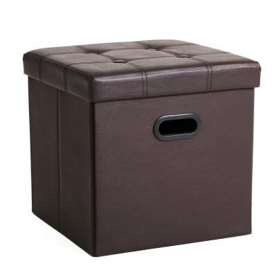 China Adjustable (Height) Fabric PU Stools Storage Stools Folding Foot Stool Stool Box For Sitting for sale