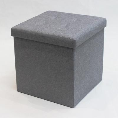 China Wholesale Custom Fabric Storage Box Stool Storage Stool Canvas Box for sale